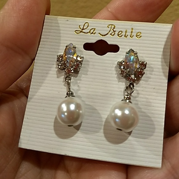 💞La Bella Earrings pearl and colorful stones❣️ - Picture 3 of 8